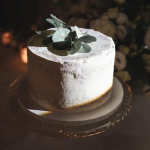 Semi naked simple one tier celebration cake