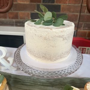 Semi naked simple one tier celebration cake